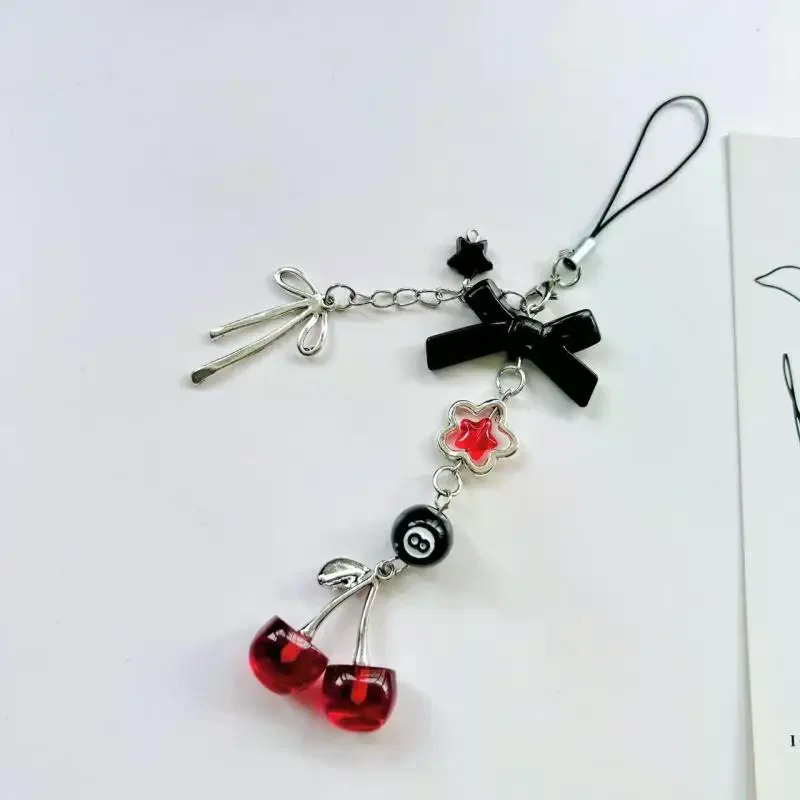 1 Piece Charms Red Cherry Bow  - Phone Accessories Red recension och pris