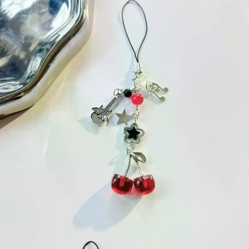 1 Piece Charms Red Cherry Bow  - Phone Accessories Red recension och pris