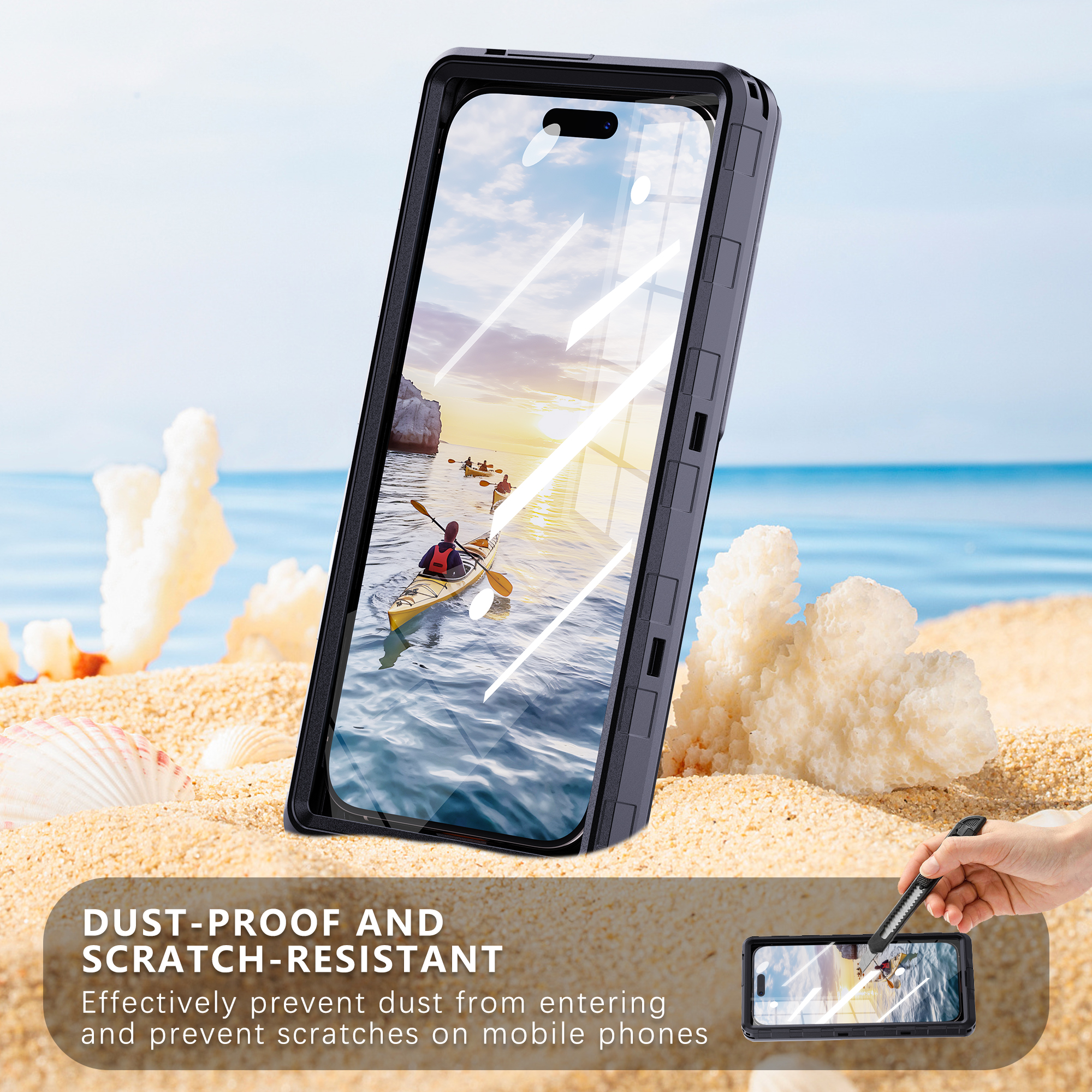 Shellbox-IP68 Waterproof Phone - Phone Accessories Display recension och pris