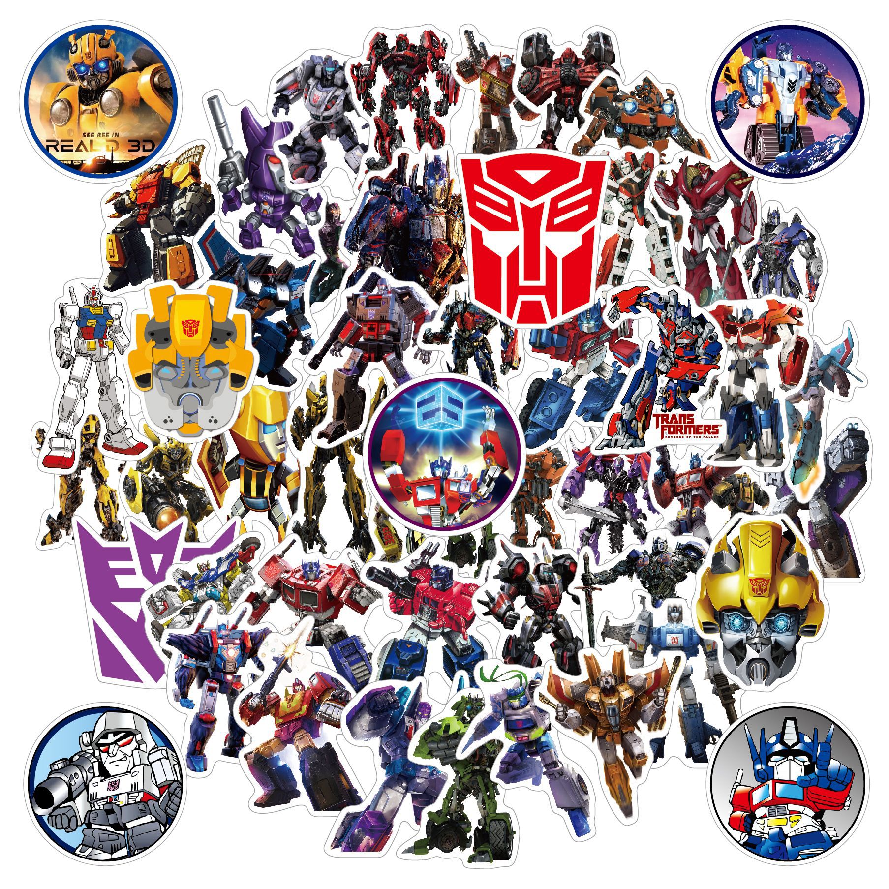 50pcs Kawaii Hasbro Transforme - Phone Accessories For 11 Year Old Girl recension och pris