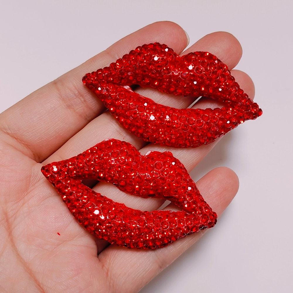 2Pcs Shiny Full Rhinestone Bea - Phone Accessories Red recension och pris